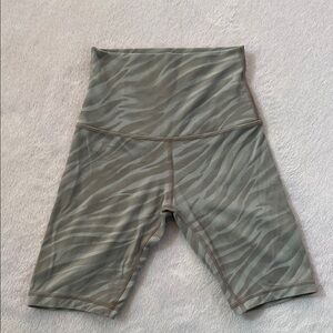 Zebra Print High-Waisted Women's Shorts